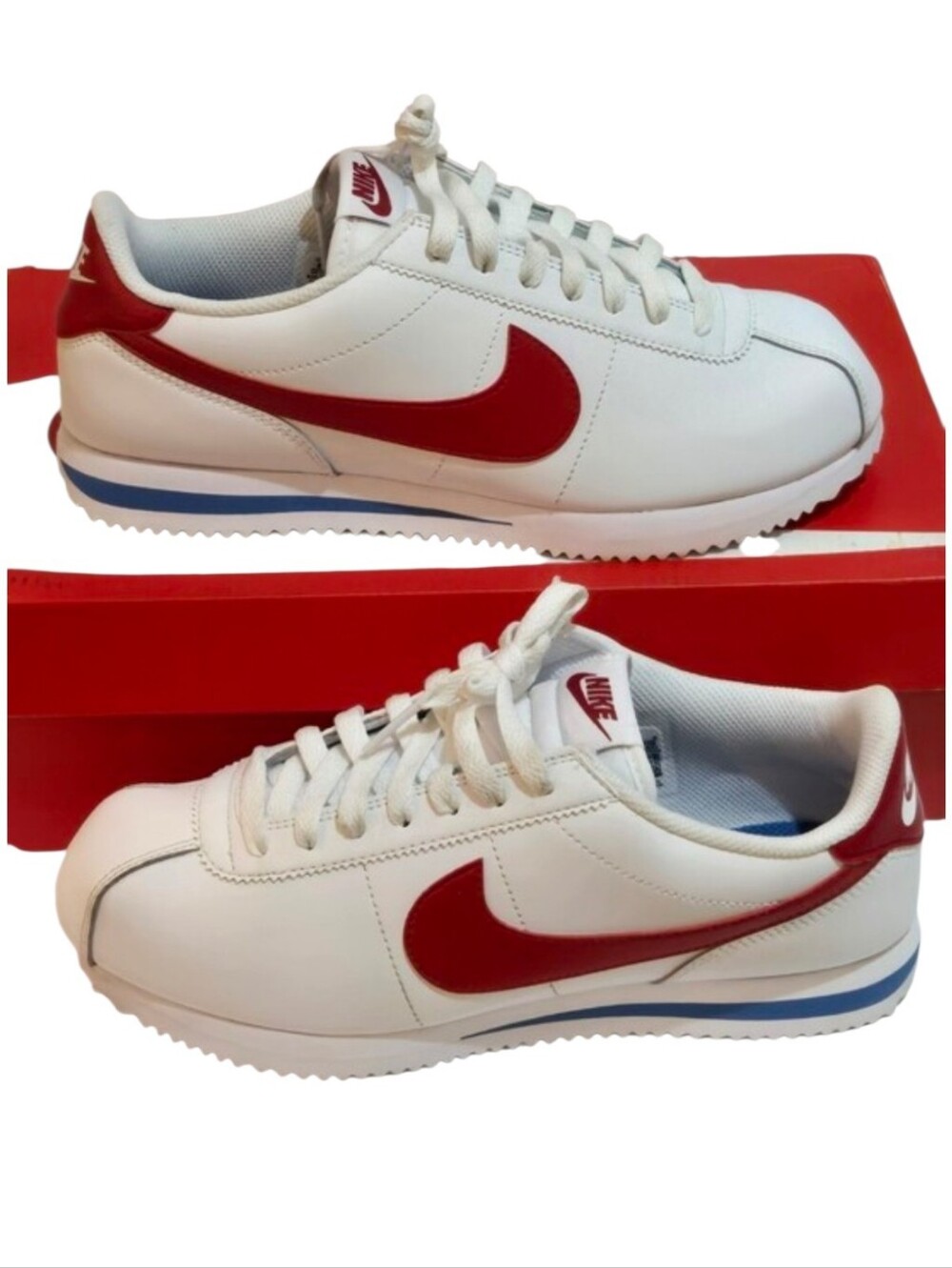 Nike Cortez Men's White Varsity Red Blue Sneakers